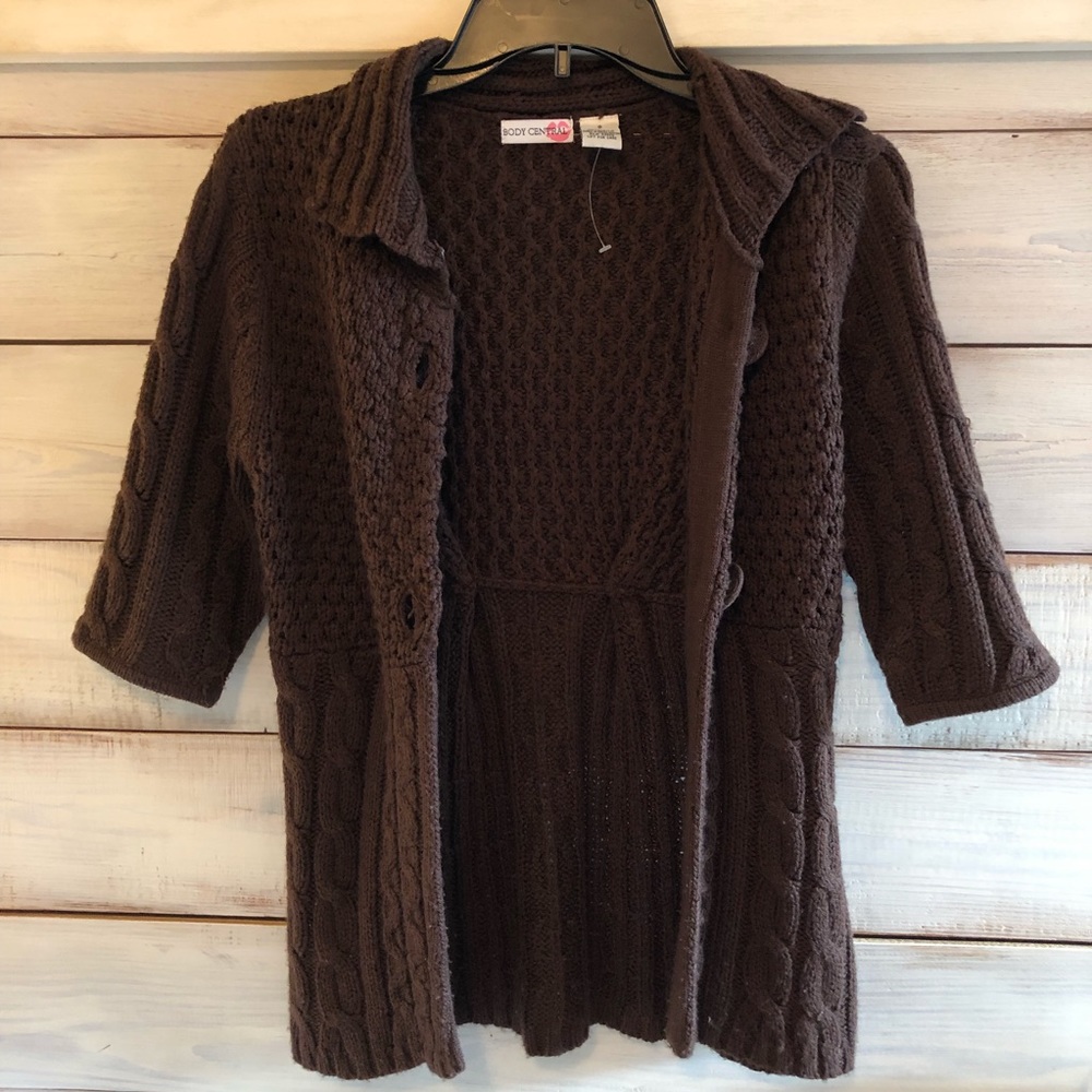 Earthy Brown Cardigan with large buttons